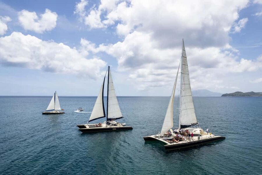 Basseterre: St. Kitts and Nevis Catamaran Tour with Lunch - Snorkeling at a secluded cove