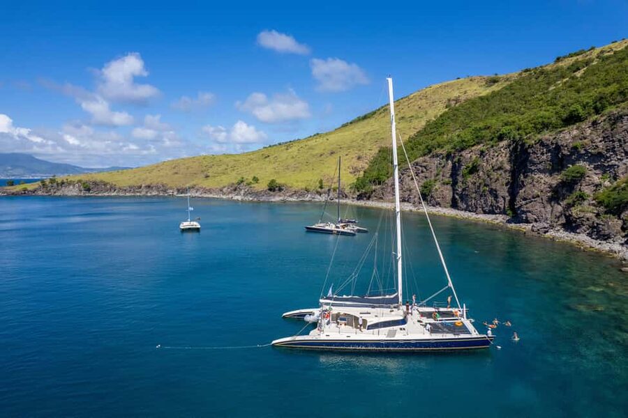 Basseterre: St. Kitts and Nevis Catamaran Tour with Lunch - Setting out along Saint Kitts