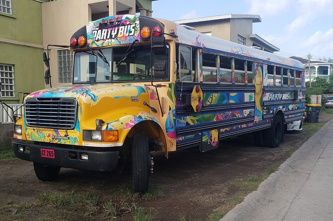 Half Day St. Kitts Party Bus City Excursion and Beach - Drinks, Music, and the Party-Bus Mood