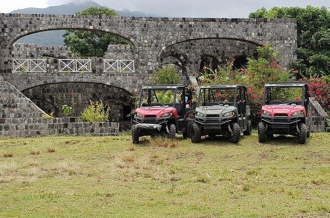 Jungle Bikes Dune Buggy & Beach Tours in St Kitts - Viewpoints toward Mount Liamuiga and Brimstone Hill