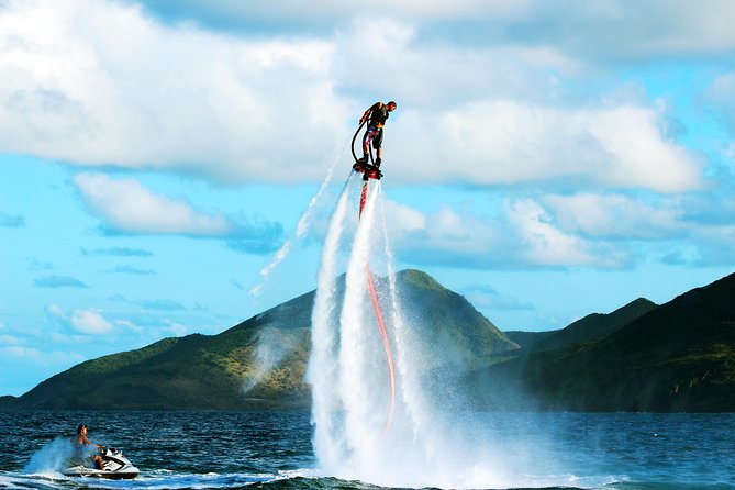 St Kitts Flyboarding Experience - Getting fitted with boots and equipment