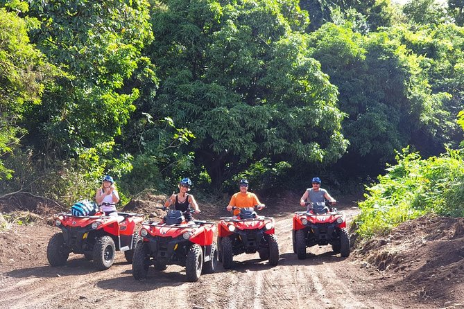 St Kitts Private ATV Adventure - Getting ready at Spectrum ATV Tours
