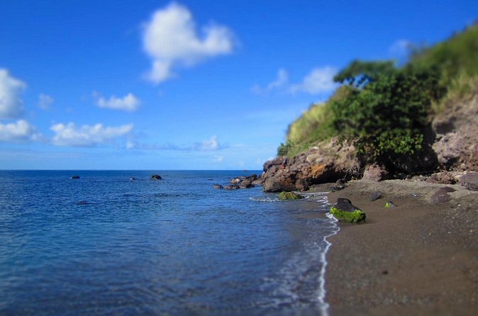 St.Kitts Sea Glass & Volcanic Black Sand Beach Day - Drinks, transport, and group size