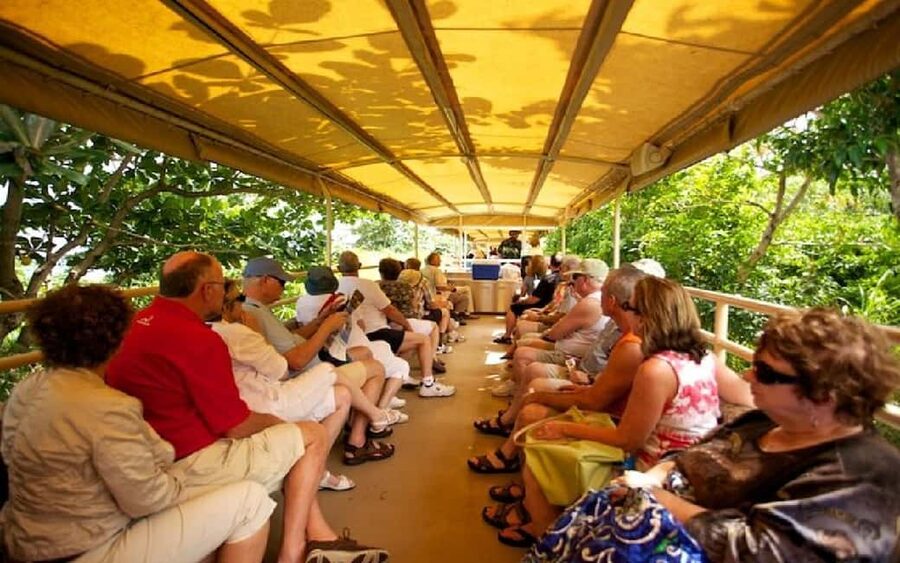 St. Kitts : Sugar Train with Pick Up & Drop-Off & Drinks - Boarding at the cruise port and getting settled